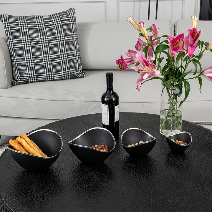 Lilac handcrafted Bowls, styled in an interior