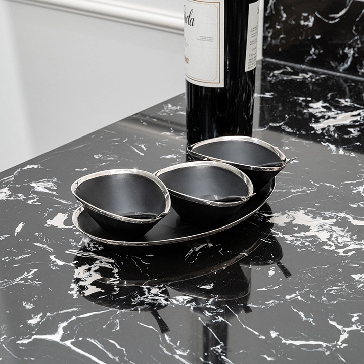 Flavour Flush handcrafted Condiment trays & trays, styled in an interior