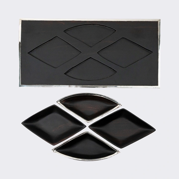 Rombos handcrafted Condiment trays & trays, detail