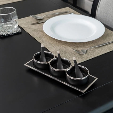 Moon Cycle handcrafted Condiment trays & trays, styled in an interior