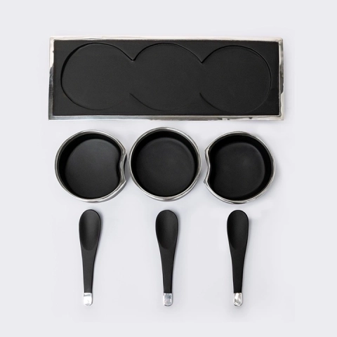 Moon Cycle handcrafted Condiment trays & trays, detail