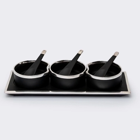 Moon Cycle handcrafted Condiment trays & trays, studio view