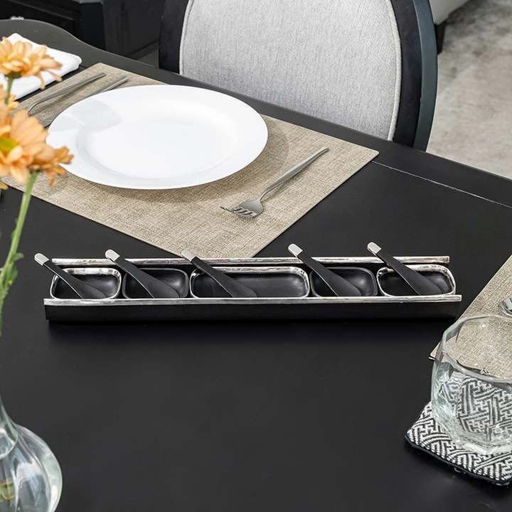 The River handcrafted Condiment trays & trays, styled in an interior