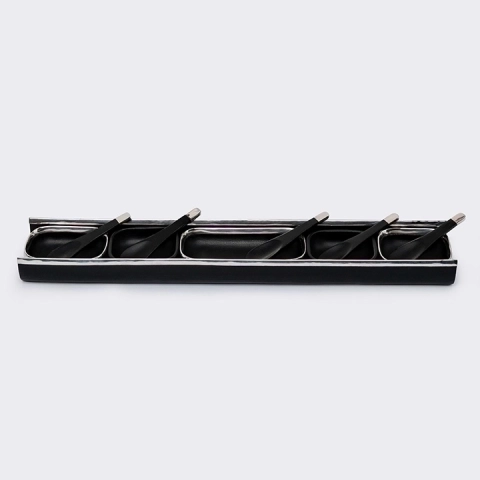 The River handcrafted Condiment trays & trays, studio view