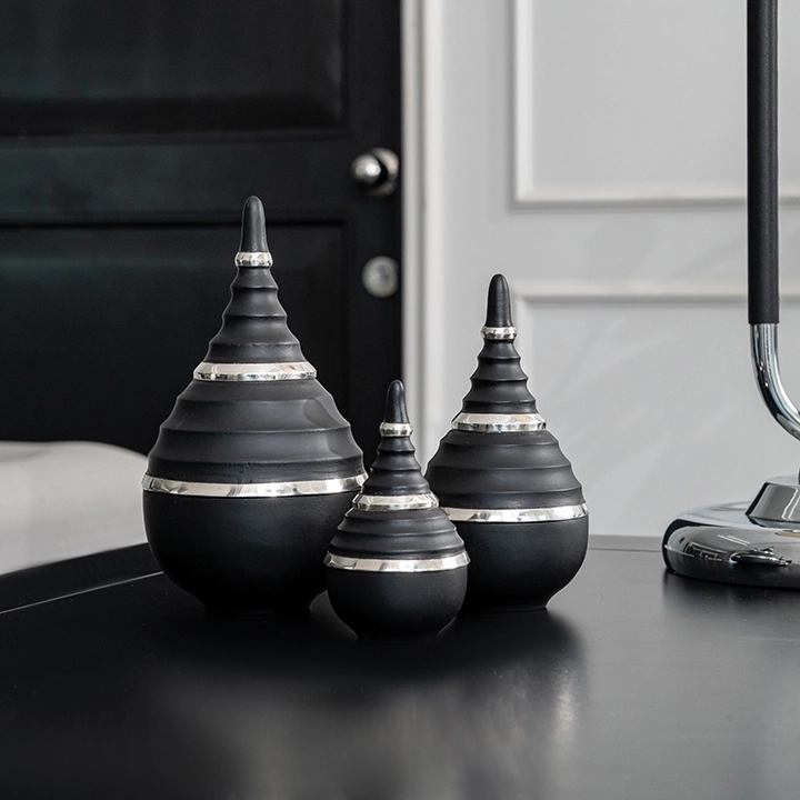 Conica handcrafted Boxes & Jars, styled in an interior