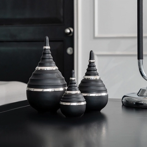 Conica handcrafted Boxes & Jars, styled in an interior