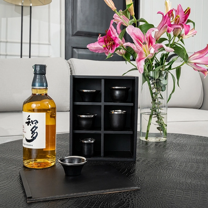 Sake Ecstasy set handcrafted Japanese Inspirations, styled in an interior