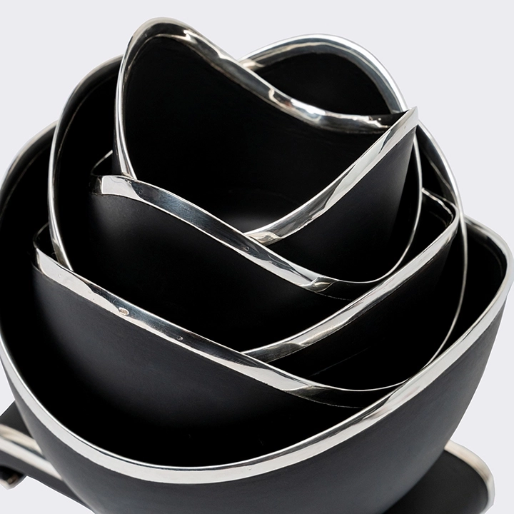 Lotus Dream Set with Stand handcrafted Bowls, detail