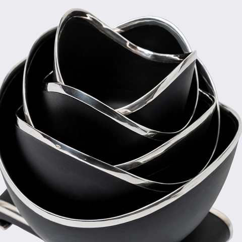Lotus Dream Set with Stand handcrafted Bowls, detail