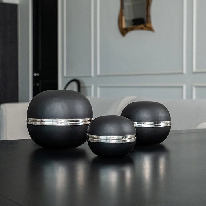 Vega handcrafted Boxes & Jars, styled in an interior