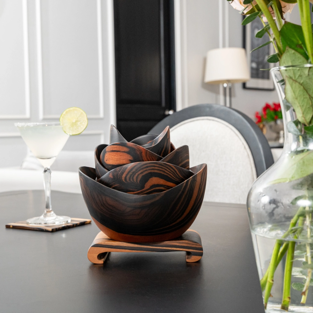 Handcrafted Lotus Dream bowl by Caruso Creations